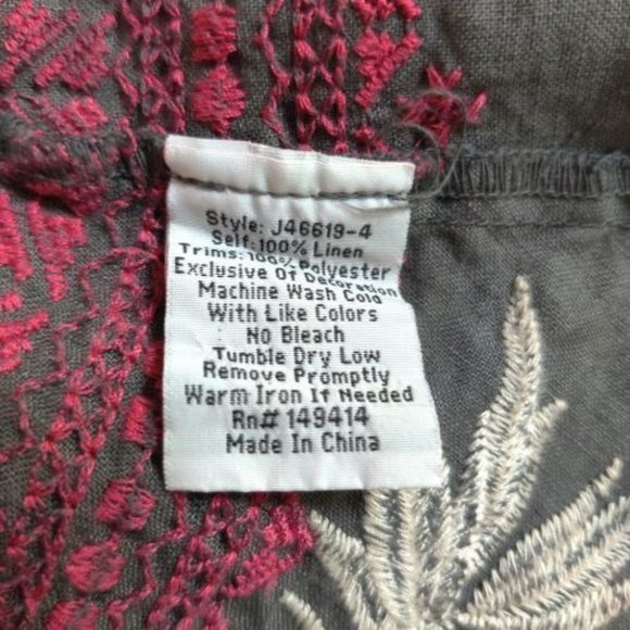 NWT - Johnny Was Women's Camille Embroidered Draped Cardigan - Picture 4 of 6